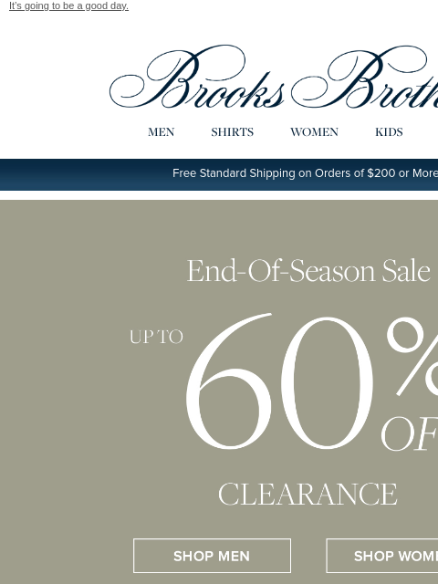 brooksbrothers newsletter: Shop styles up to 60% off today