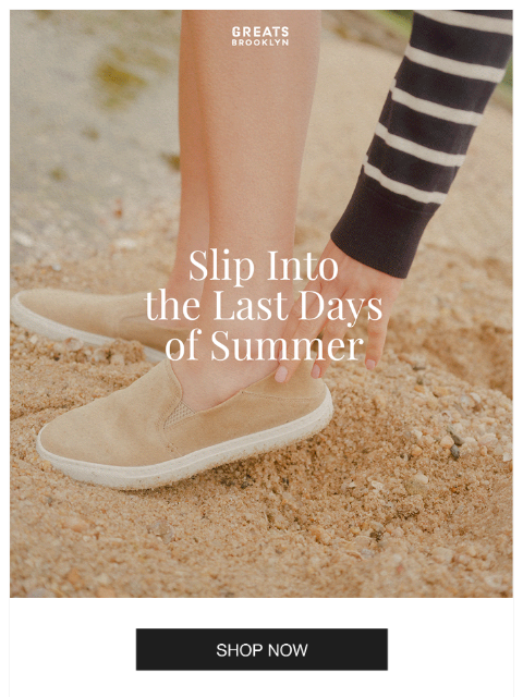 greatsbrand newsletter: Her summer slip-on essential