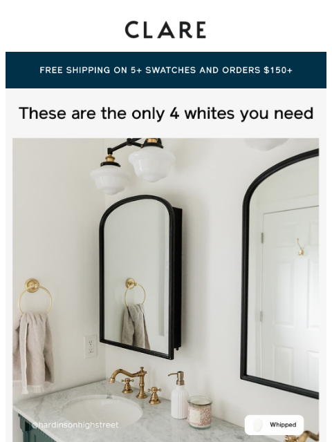 clare newsletter: Your perfect white? It’s one of these 4