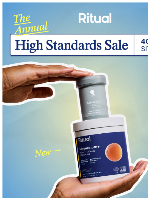 ritual newsletter: Trusted daily essentials at 40% off? 🤩