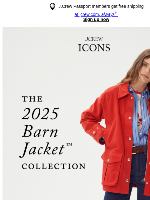 jcrew newsletter: Not just a jacket...a J.Crew Barn Jacket