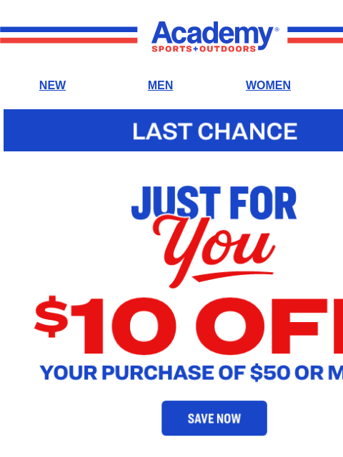 academy newsletter: Last Chance: $10 OFF