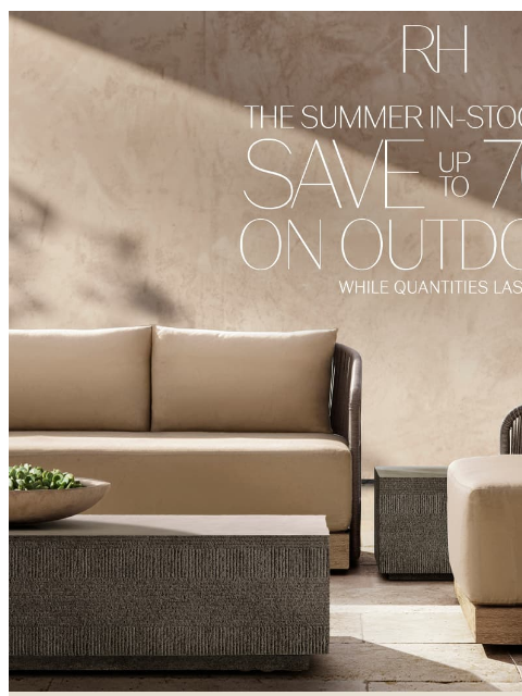 rh newsletter: Save Up to 70% on All-Weather Woven Outdoor Collec...