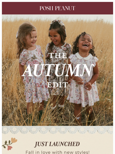 poshpeanut newsletter: 🌹🍂✨ Just Launched: The Autumn Edit