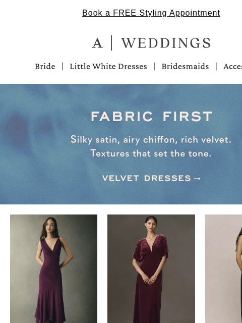 anthropologie newsletter: Bridesmaid styles that set the tone