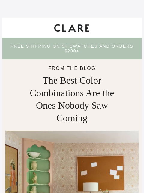 clare newsletter: Tired of playing it safe? Try these unexpected duo...