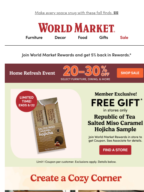 emailworldmarket newsletter: Get cozy 🏠🍂