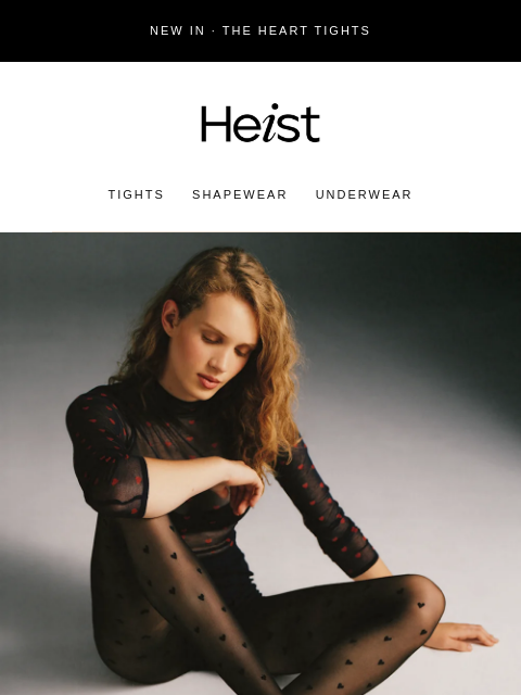 heist-studios newsletter: New in: Heart tights 🖤