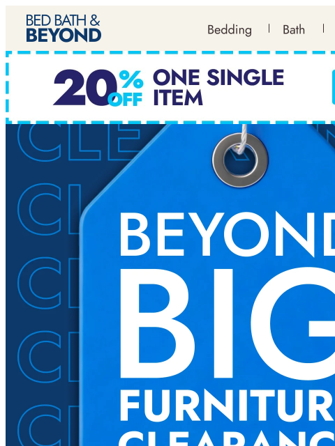 bedbathandbeyond newsletter: Furniture finds up to 50% off 🛋️