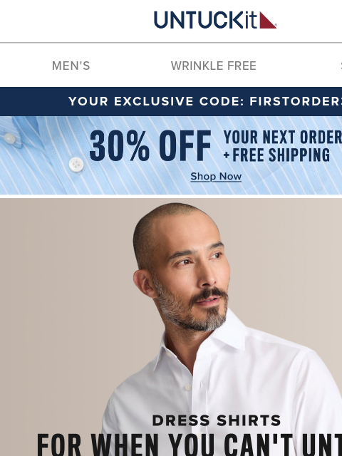 untuckit newsletter: The Dress Shirt Made to Be Tucked In