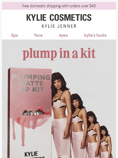 kyliecosmetics newsletter: NEW! plumping matte lip kit 💋