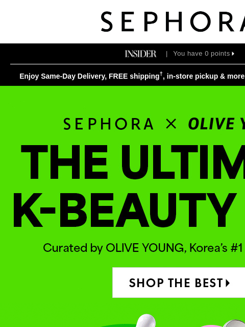 sephora newsletter: It’s happening: Sephora x OLIVE YOUNG ⚡