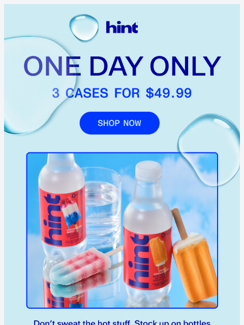 drinkhint newsletter: ONE DAY ONLY: 3 cases for $49.99