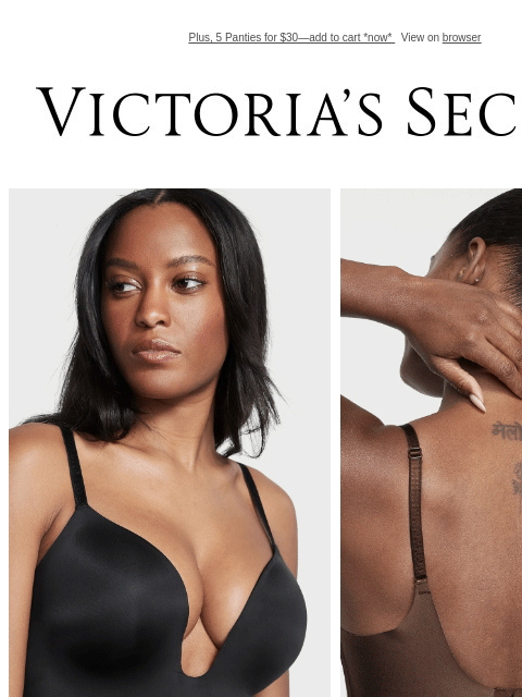 Plus, 5 Panties for $30—add to cart *now* View on browser Victoria's Secret VSCC Available Credit Introduction Shop Now Shop Now Shop Now Display images to show real-time content Display images to