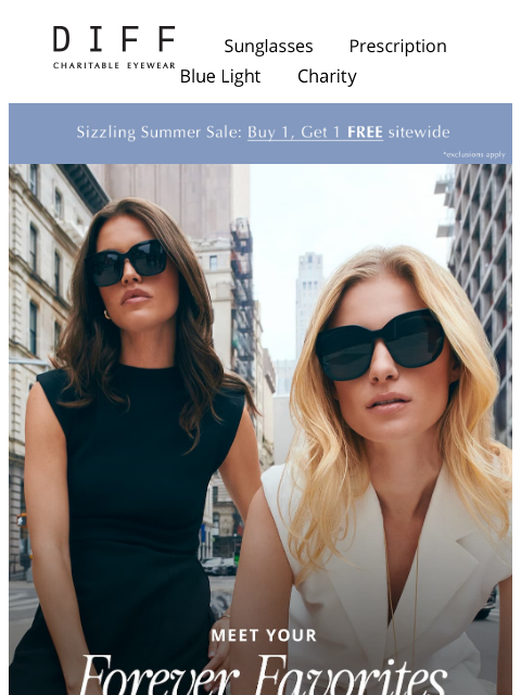 diffeyewear newsletter: Your Go-To Sunnies, Forever In Style 🖤