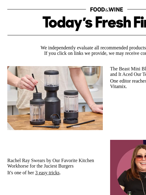 foodandwine newsletter: Rachel Ray Swears by This Tool for Juicy Burgers