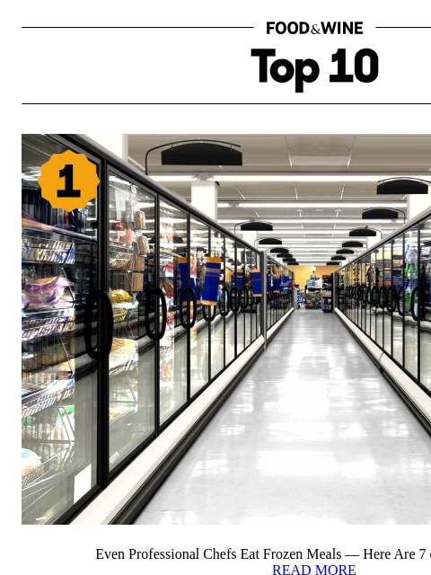 foodandwine newsletter: 7 Frozen Meals Professional Chefs Actually Eat