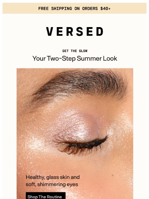 versedskin newsletter: 2-Step Radiant Skin & Eyes