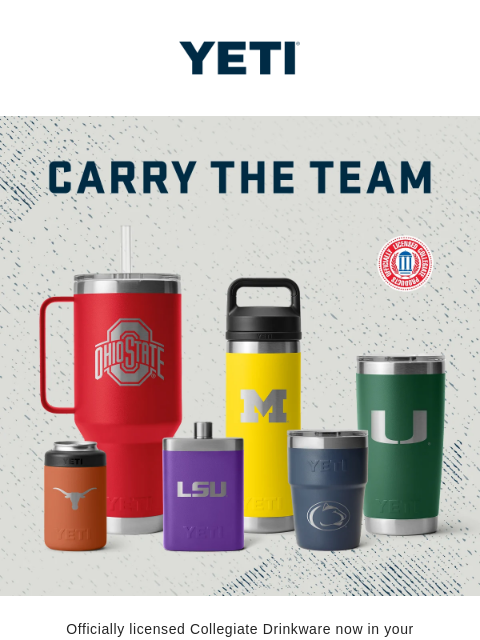 yeti newsletter: Officially Licensed Collegiate Drinkware In More T...