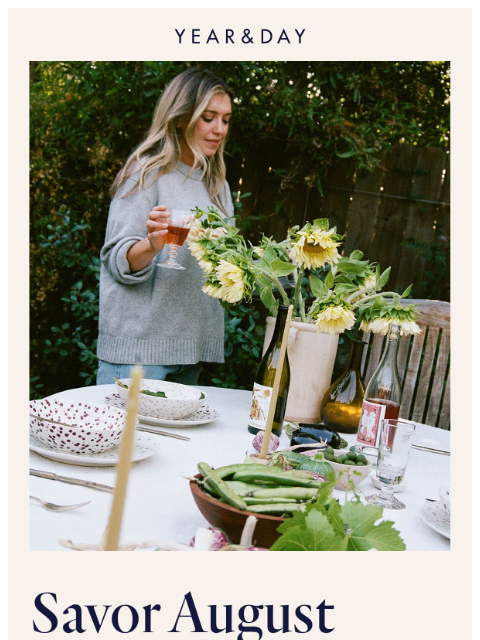 yearandday newsletter: The Sunday of summer