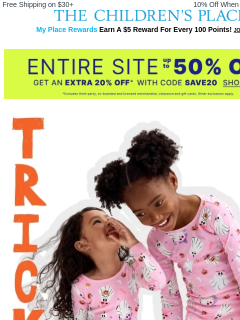 childrensplace newsletter: Ready to Boo: NEW Halloween Picks! 🎃👻