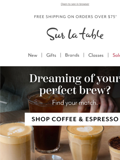 surlatable newsletter: ☕️ Meet your coffee match.