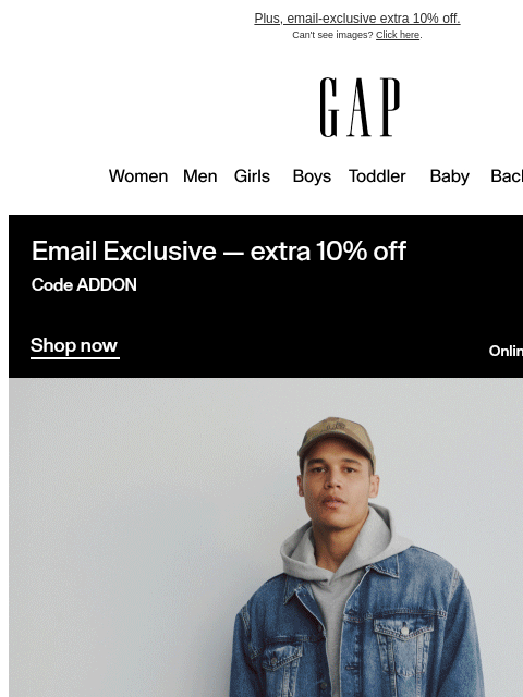gap newsletter: FYI: you get up to 50% off