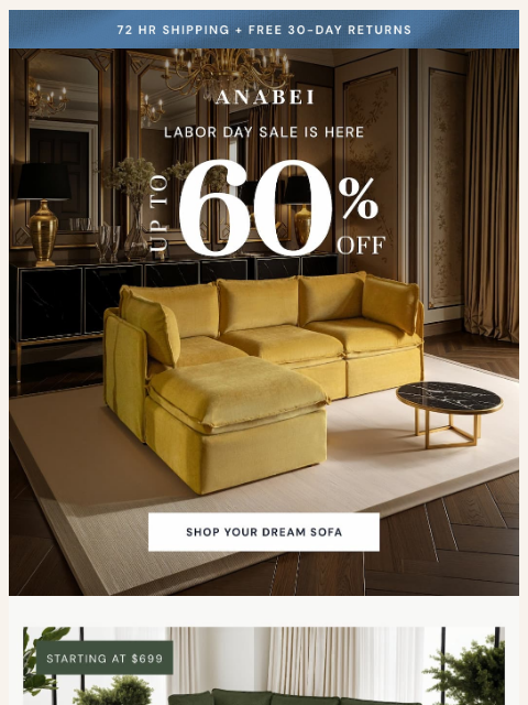 anabei newsletter: 🛋️ Dream Sofa Alert