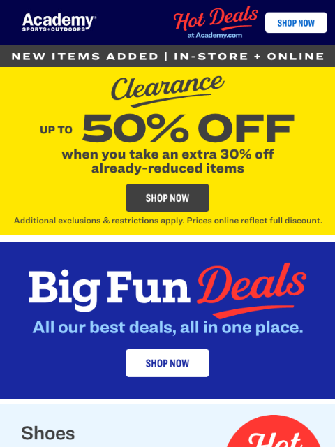 academy newsletter: Check Out DEALS on Nike, Traeger, and More