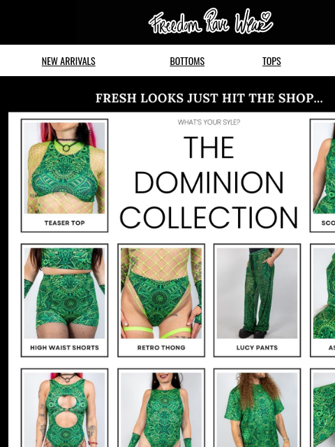 freedomravewear newsletter: Get Trippy & Rawr