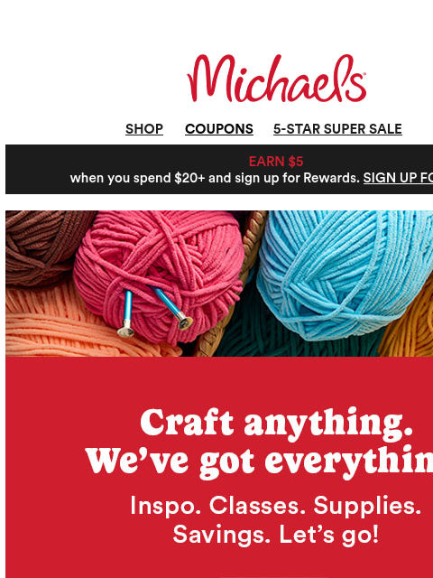 michaels newsletter: 📬Special delivery, just for you: A HUGE coupon to...
