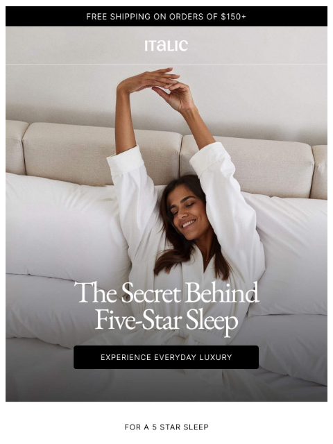 italic newsletter: The Hotel Sleep Secret You Can Bring Home