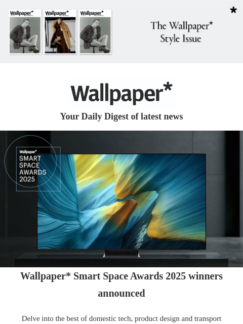 futureplc newsletter: Wallpaper* Smart Space Awards 2025: meet the winne...