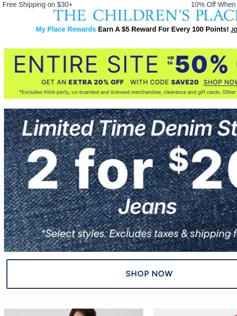 childrensplace newsletter: Your Exclusive 20% Off Inside ⬇️