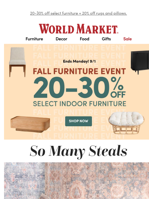 emailworldmarket newsletter: 🙌 Open now for HUGE Savings.