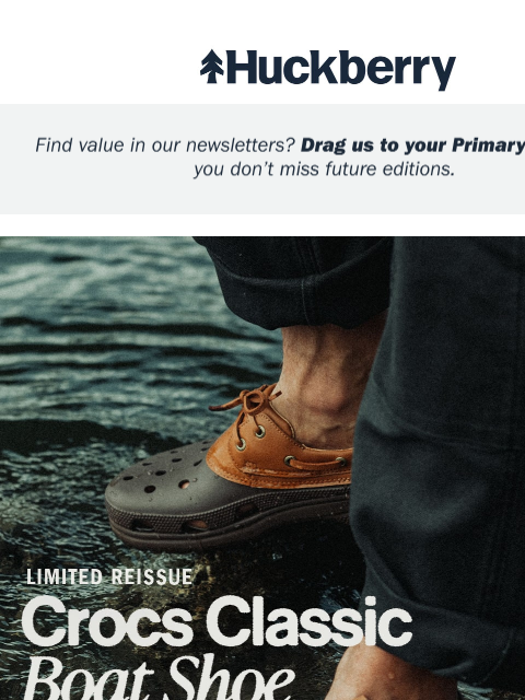 huckberry newsletter: Exclusive Reissue: Half Croc. Half Boat Shoe.