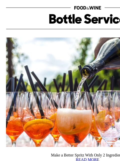 foodandwine newsletter: Make a Better Spritz With Only 2 Ingredients