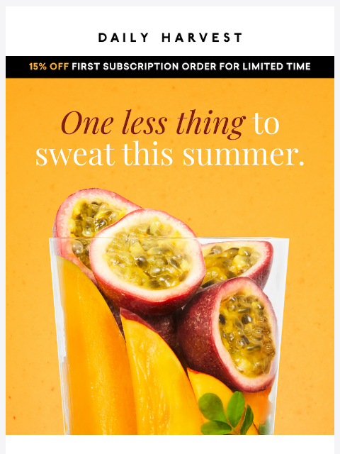 daily-harvest newsletter: Freeze summer while it lasts
