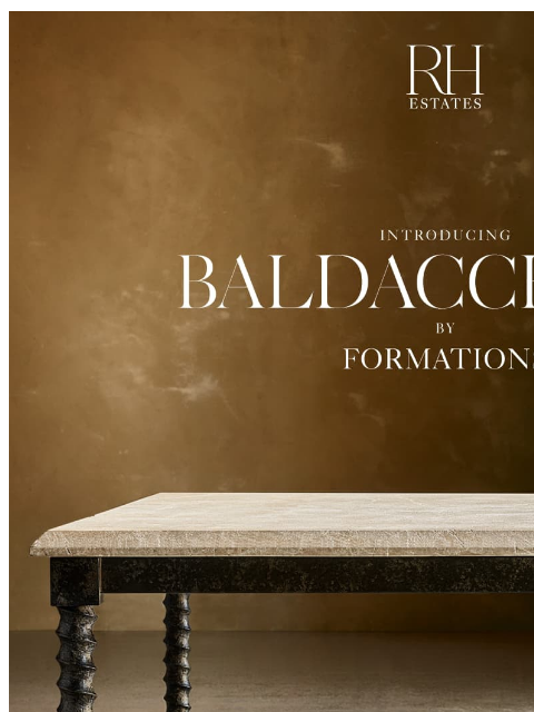 rh newsletter: The Baldacchino Collection by Formations. RH Estat...