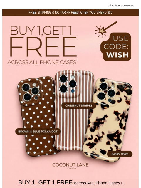coconut-lane newsletter: YOUR FREE PHONE CASE, GIRL😏🫶🏼