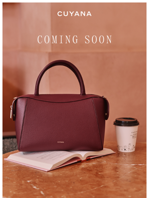cuyana newsletter: Coming Soon: The Forma Top Handle Bag