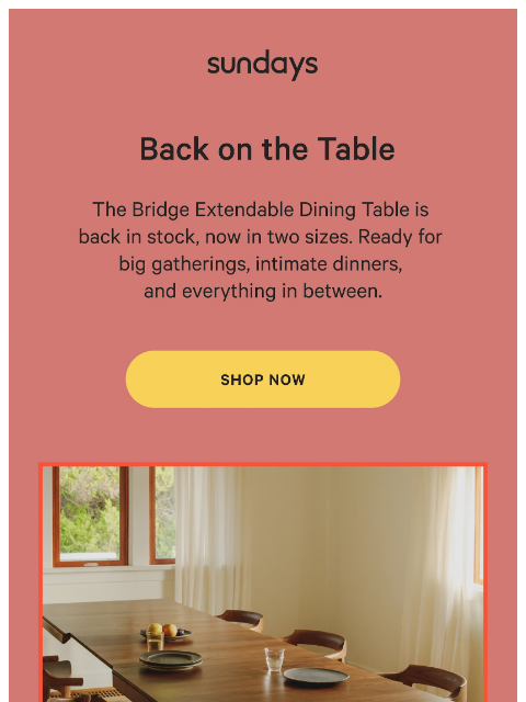 sundays-company newsletter: Back In Stock + New Size