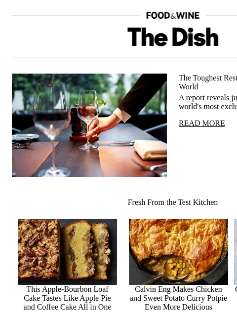 foodandwine newsletter: The Toughest Restaurant Reservations in the World