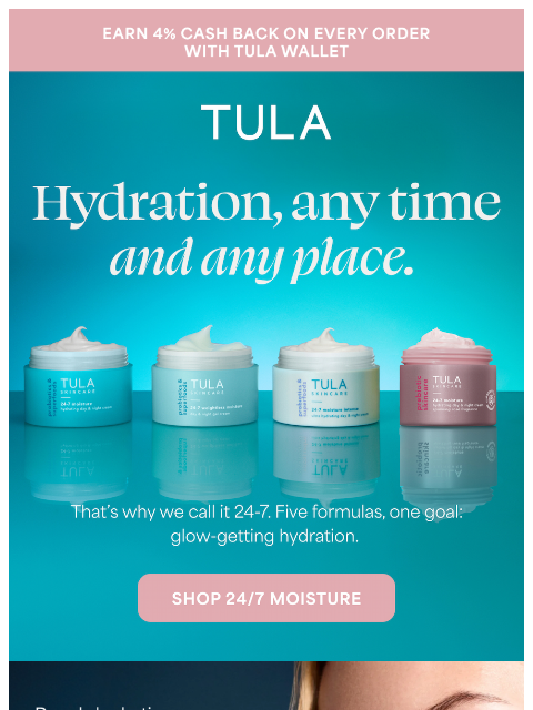 tula newsletter: "Best face lotion I have ever used!"