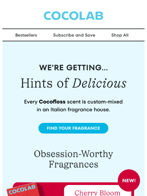cocolab newsletter: Find your fragrance