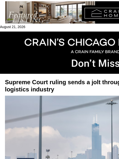 crainalerts newsletter: Supreme Court ruling sends a jolt
