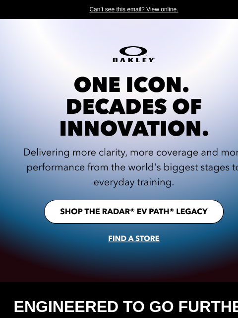 oakley newsletter: Meet Radar® Ev Path®