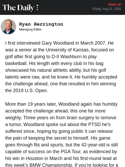 golfdigest newsletter: The PGA Tour pro we all should be rooting for