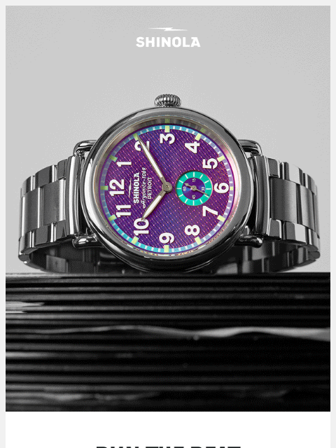 shinola newsletter: Purple Runwell. On Repeat.