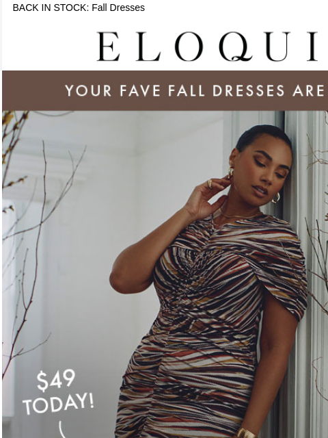 BACK IN STOCK: Fall Dresses Logo Daily Deal Dresses Tops Bottoms New fall drop Up to 80% off sale Up to 80% off sale Up to 80% off sale Up to 80% off sale RECOMMENDED FOR YOU The Ultimate Wide Leg